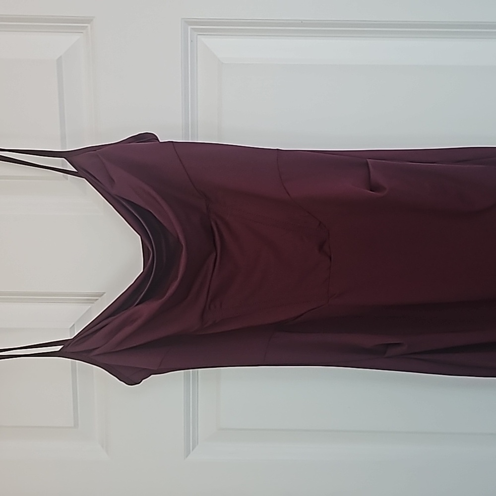 Long red dress